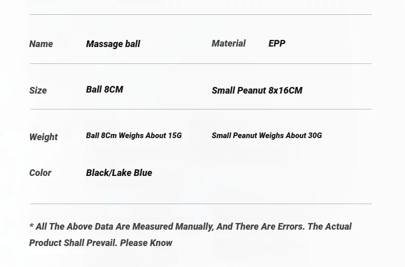 EPP Yoga Peanut Balls Body Massage Fascia Ball Suit Foam High Density Muscle Relaxation Exercise Fitness Relieve Pain Cervical